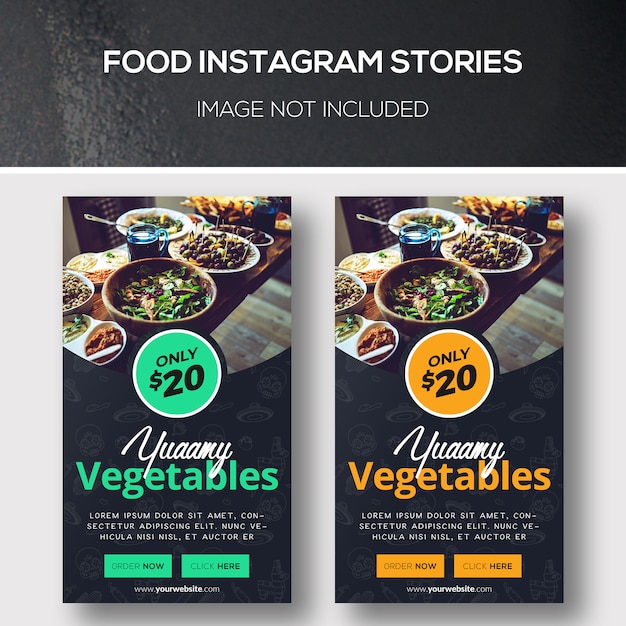 PSD food instagram stories