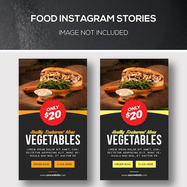 PSD food instagram stories