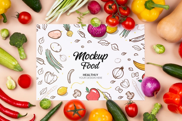 PSD food-konzept und food-gruppen-mock-up