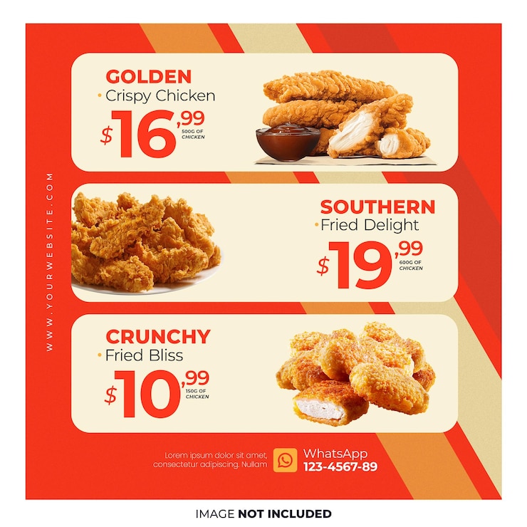 PSD food menu promotion social media post template