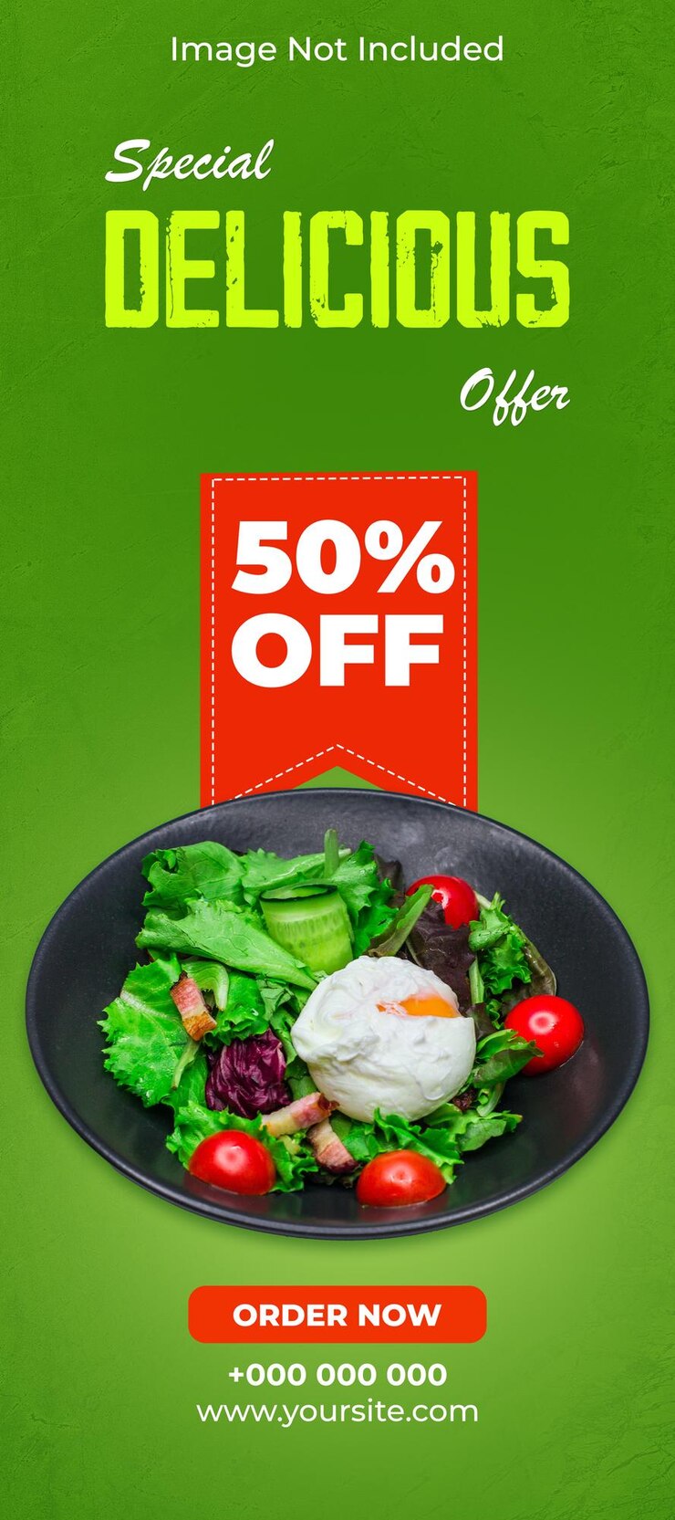 PSD food menu xstand descuento 55 por ciento