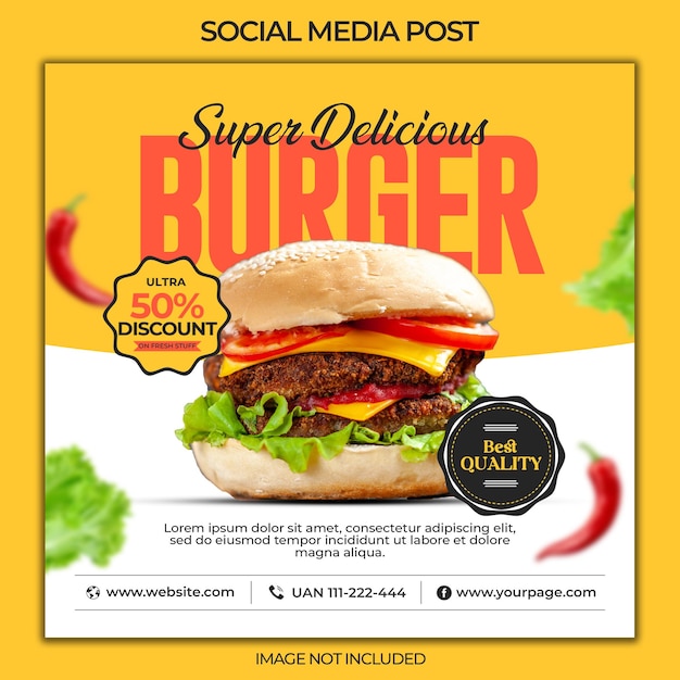 Food Social Media Banner Post Vorlage