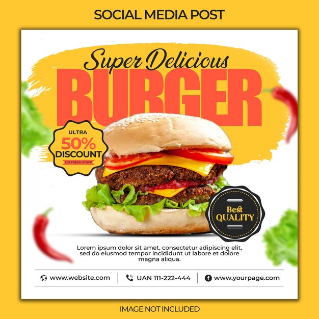 Food Social Media Banner Post Vorlage