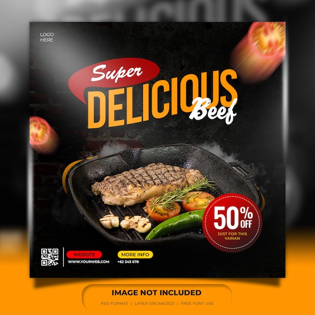 Food Social Media Banner Post Vorlage