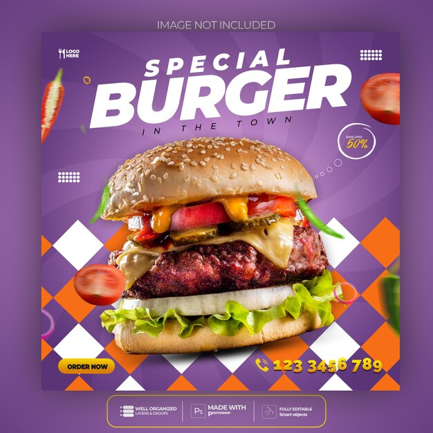 Food Social Media Banner Post Vorlage