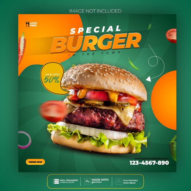 Food Social Media Banner Post Vorlage