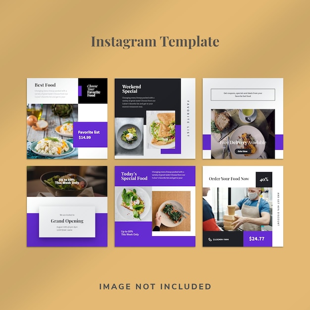 Food social media post banner vorlage