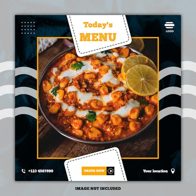 PSD food social media post banner