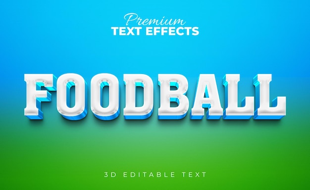 Foodball 3d brillante editable elegante texto efectos psd tamplate