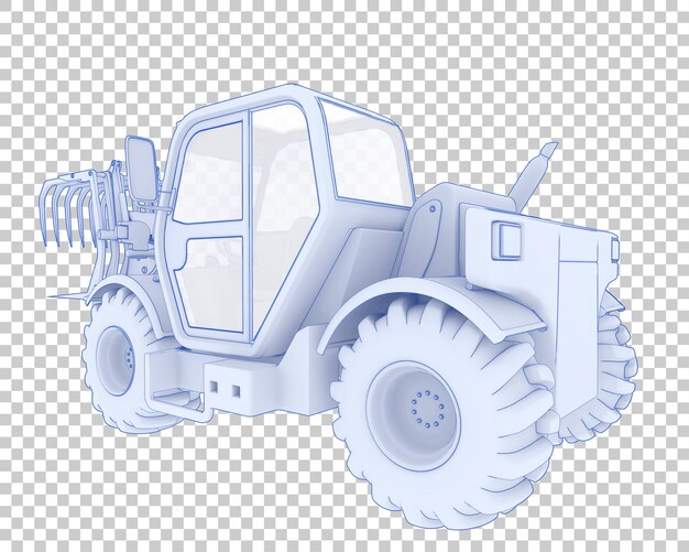forest machine on transparent background 3d rendering illustration