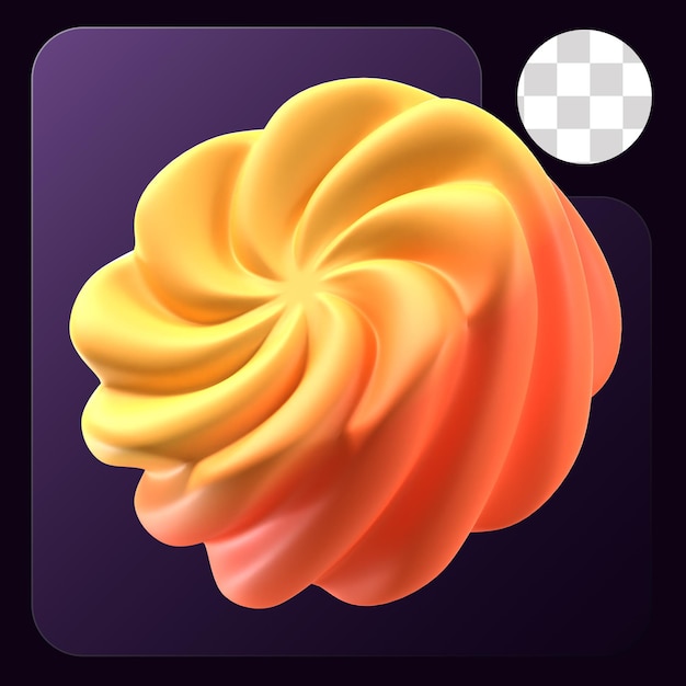 forma 3D astratta del cilindro con colore di gradiente