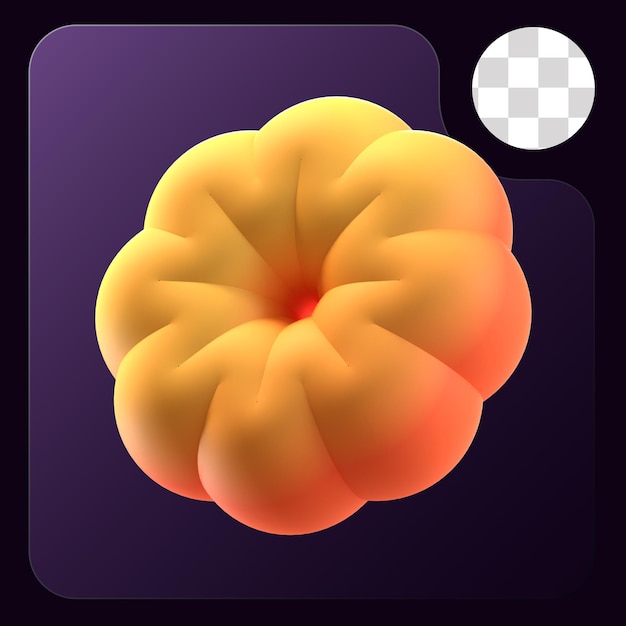forma 3D astratta di ciambella a fiore con colore di gradiente
