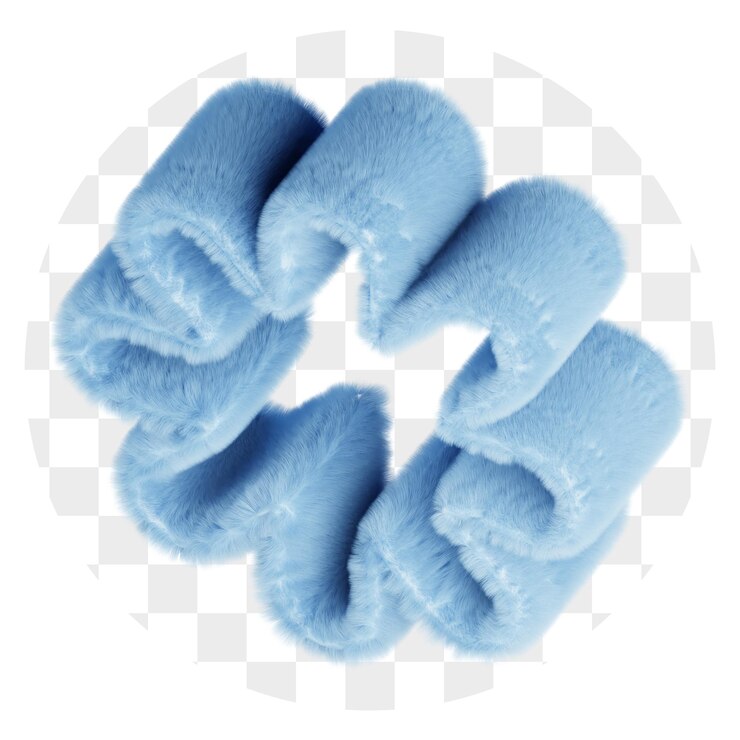PSD forma abstracta 3d de estrella azul esponjosa