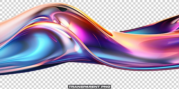Forma abstracta del fluido iridescente aislada
