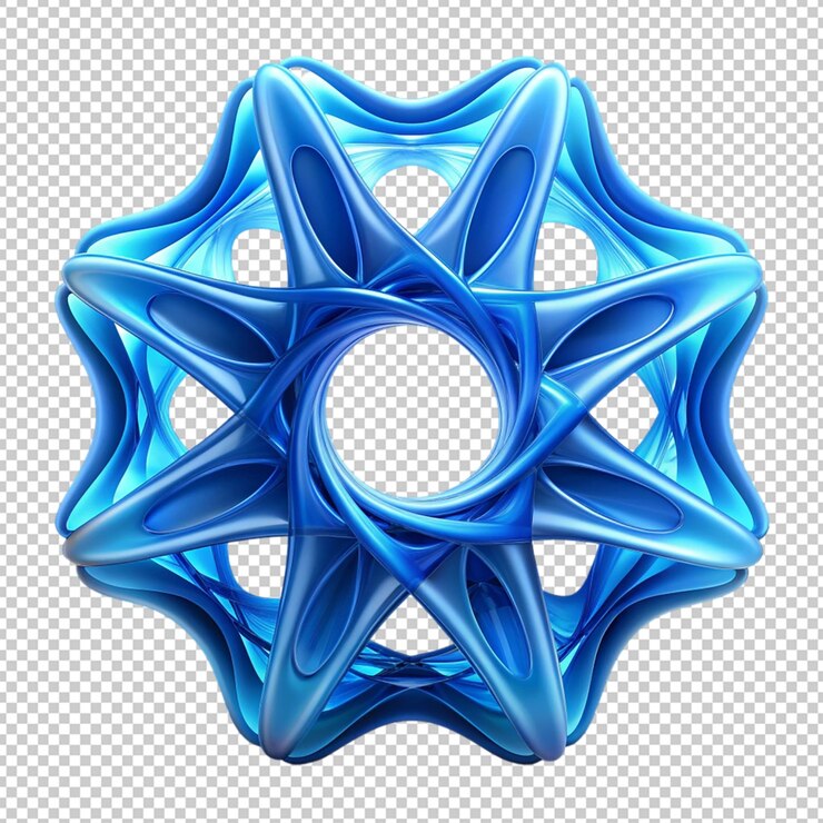 PSD forma abstracta sobre un fondo transparente
