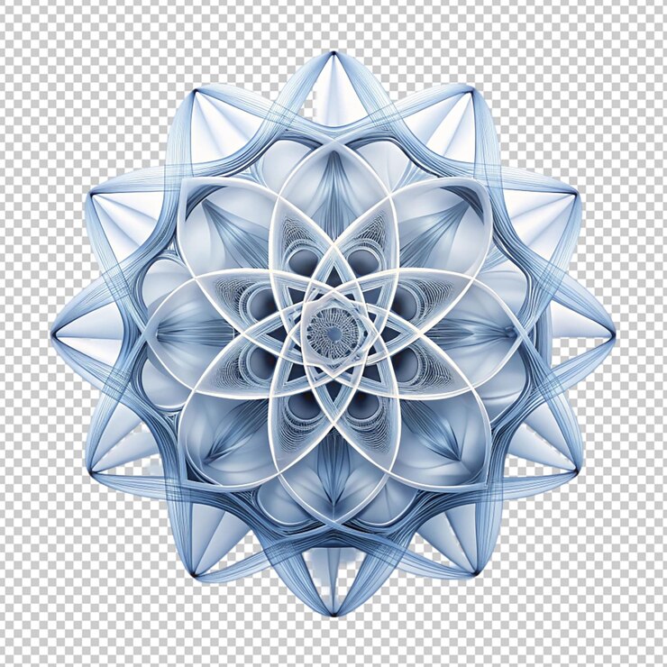 PSD forma abstracta sobre un fondo transparente