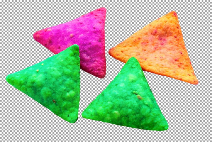PSD la forma abstracta del triángulo de patatas fritas hace que la creatividad salga a la luz todos los días.