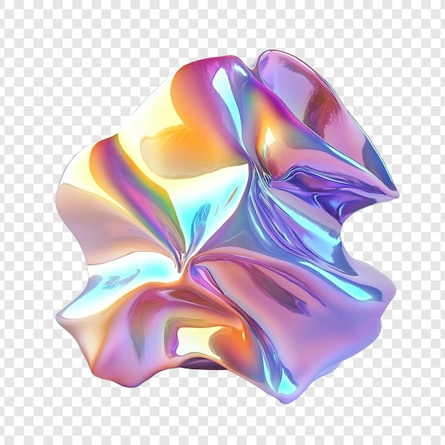 Forma abstractamente iridescente