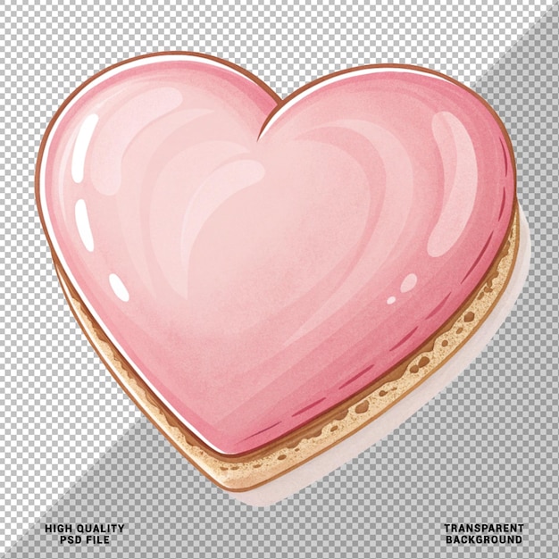 Forma de amor de corazón 3D aislada en fondo transparente para el diseño del día de San Valentín