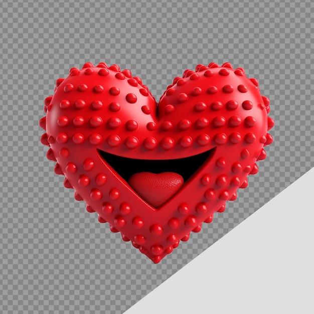 PSD la forma del amor png aislada en un fondo transparente