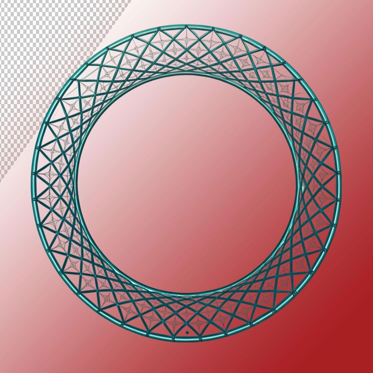 PSD forma de círculo geométrico bordes marcos logotipo en fondo transparente