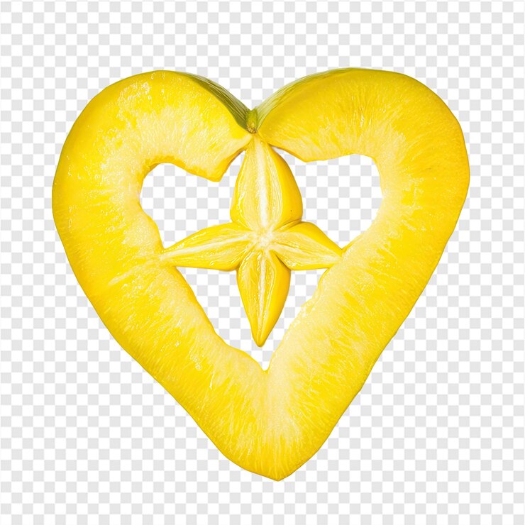PSD forma de corazón de la fruta de la estrella