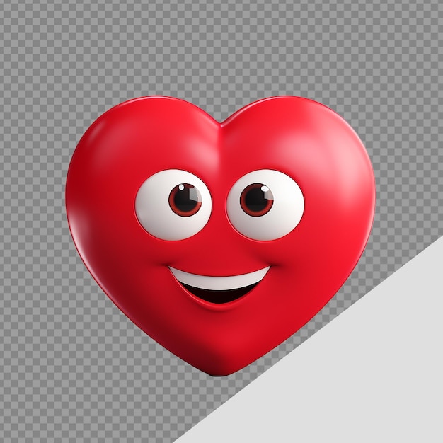 PSD forma de amor png isolado em fundo transparente