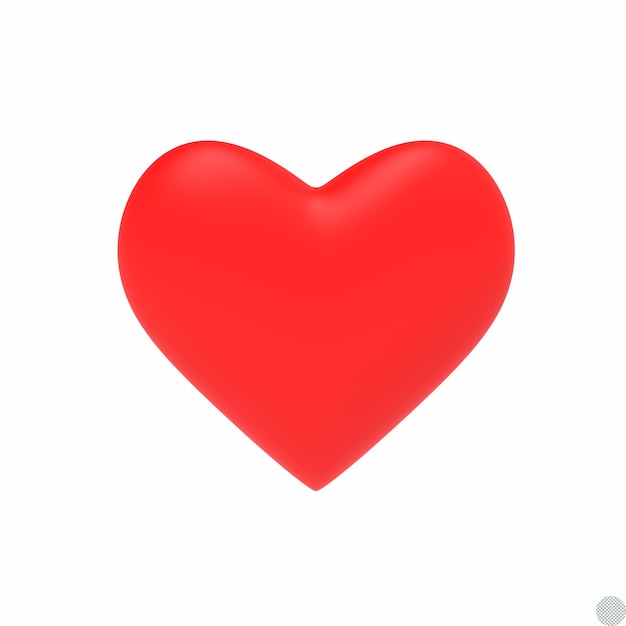 Forma de coração para o dia dos namorados 3d render ilustração