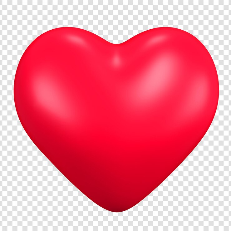 PSD forma de coração png adesivo 3d amor vermelho dia dos namorados gráfico