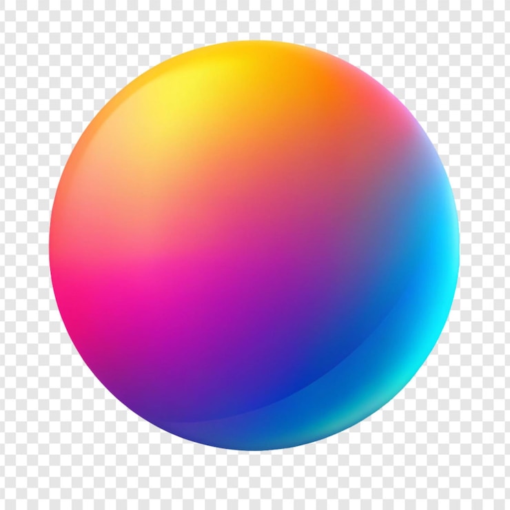PSD forma de gradiente isolada em fundo transparente