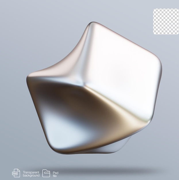 PSD forma de renderização 3d abstrata