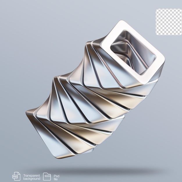 PSD forma de renderização 3d abstrata