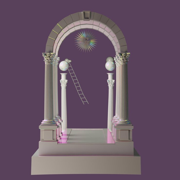 PSD forma dell'oggetto di rendering 3d