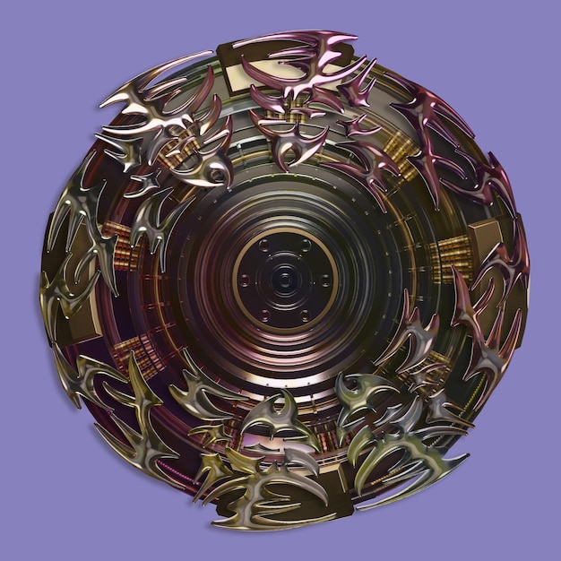 forma di rendering 3D tribale