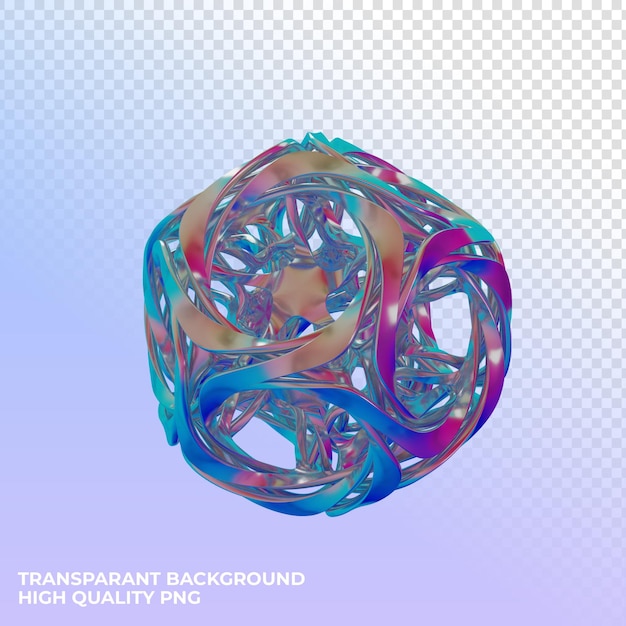 forma di rendering psd cromo trasparente