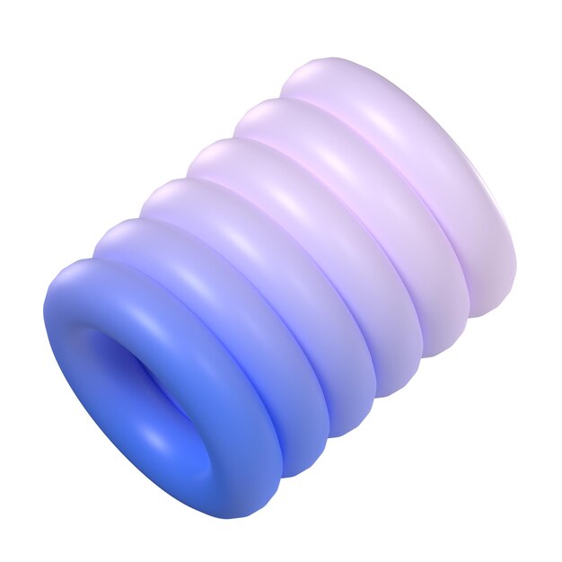 Forma de geometría de objetos 3D abstractos con textura de gradiente