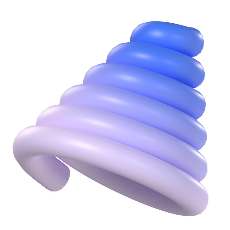 PSD forma de geometría de objetos 3d abstractos con textura de gradiente