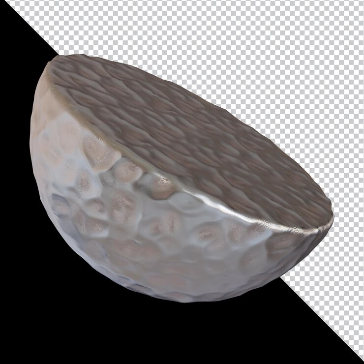 PSD forma geométrica abstracta diseño de material de arcilla de metal futurista representación 3d