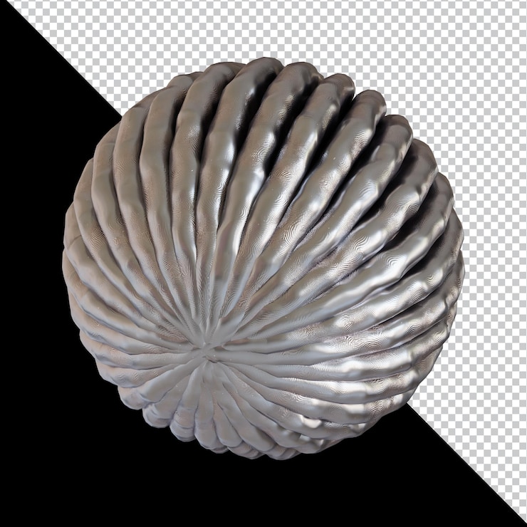 PSD forma geométrica abstracta diseño de material de arcilla de metal futurista representación 3d