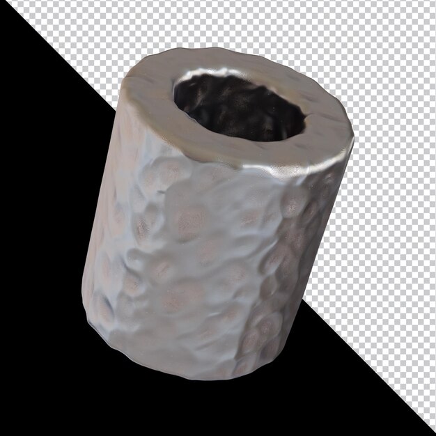 Forma geométrica abstracta diseño de material de arcilla de metal futurista representación 3d