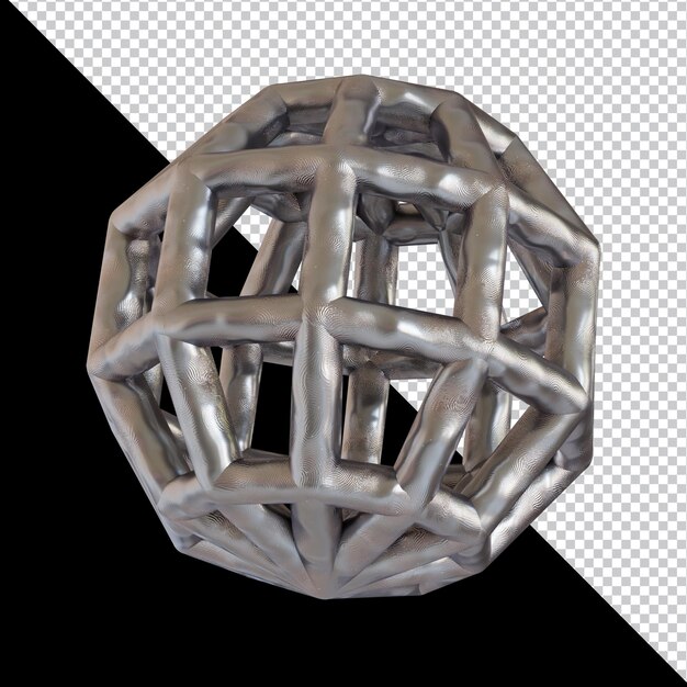 PSD forma geométrica abstracta diseño de material de arcilla de metal futurista representación 3d