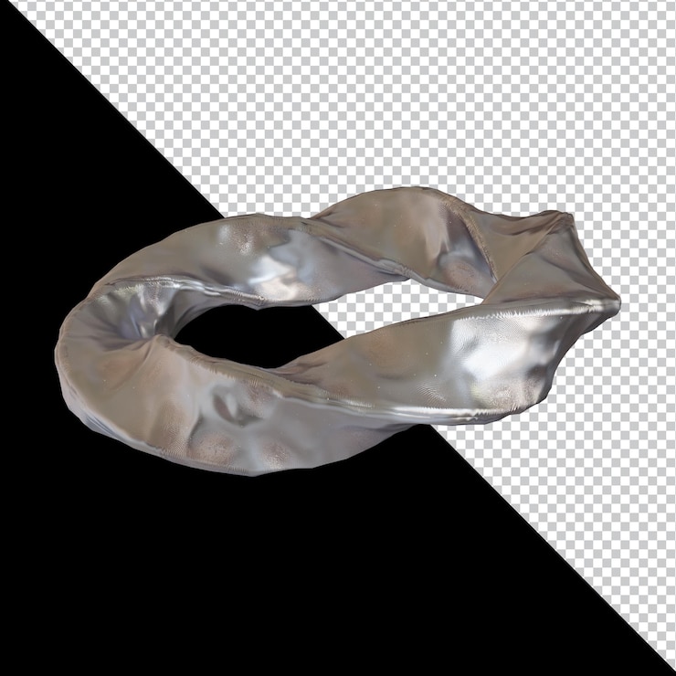 PSD forma geométrica abstracta diseño de material de arcilla de metal futurista representación 3d