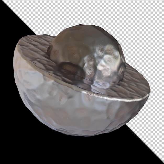 Forma geométrica abstracta diseño de material de arcilla de metal futurista representación 3d