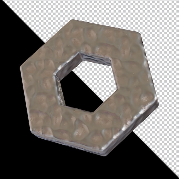 Forma geométrica abstracta diseño de material de arcilla de metal futurista representación 3d