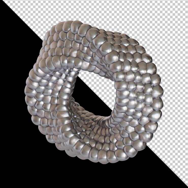 PSD forma geométrica abstracta diseño de material de arcilla de metal futurista representación 3d