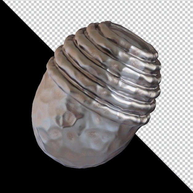 Forma geométrica abstracta diseño de material de arcilla de metal futurista representación 3d