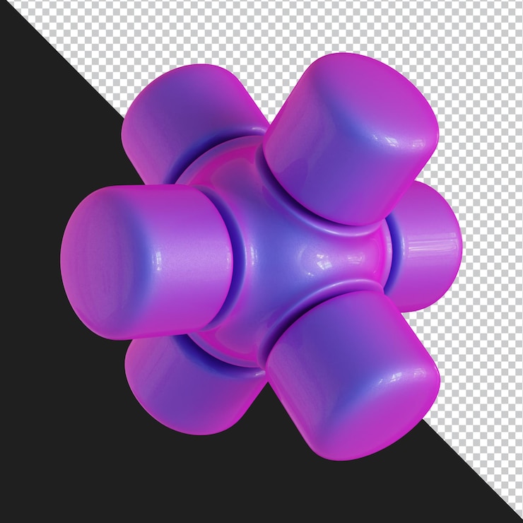 PSD forma geométrica abstracta diseño de material degradado futurista representación 3d