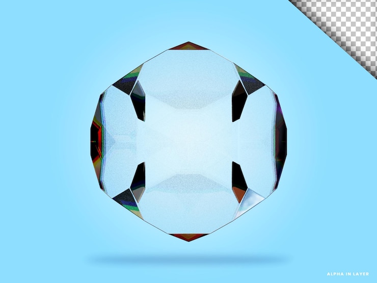 PSD forma geométrica abstracta diseño de material de vidrio de dispersión futurista representación 3d