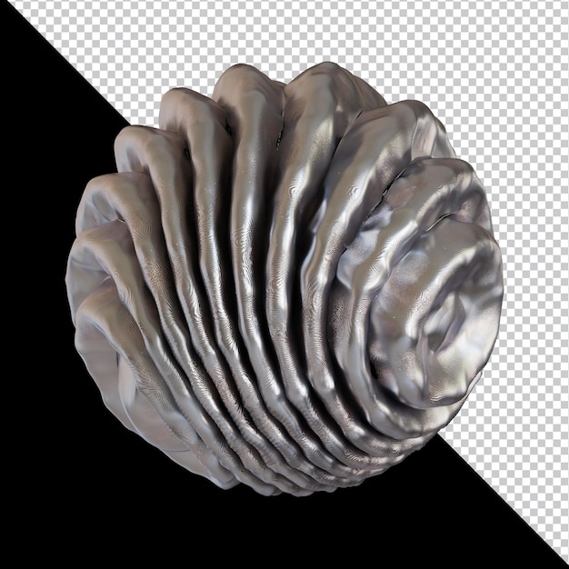 Forma geometrica astratta futuristico metallo argilla materiale design rendering 3d
