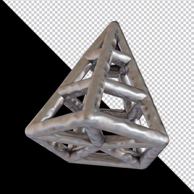 Forma geometrica astratta futuristico metallo argilla materiale design rendering 3d